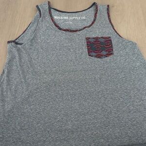 Mossimo Supply Co. Gray Top with Red Accents